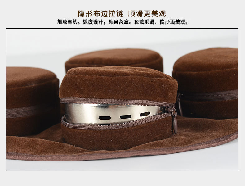 定制批发不锈钢随身灸 艾灸盒布套单联艾灸衣无烟颈椎艾灸布套