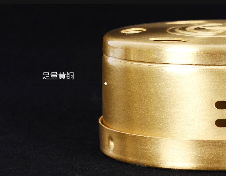 新款加厚纯铜随身灸 艾灸盒便携式无烟保健调温灸盒 艾灸器具批发
