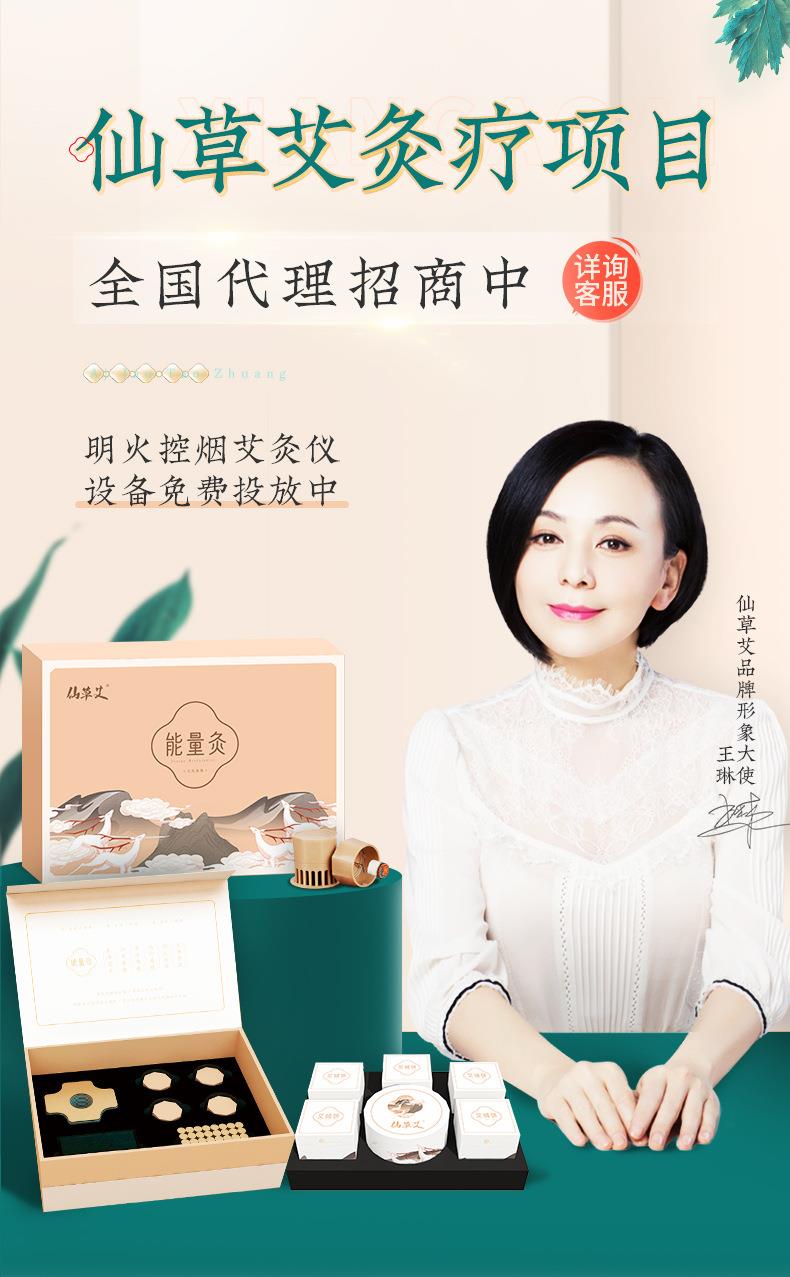仙草艾明火无烟艾灸仪免费投放招商加盟 能量灸套盒艾灸馆美容院